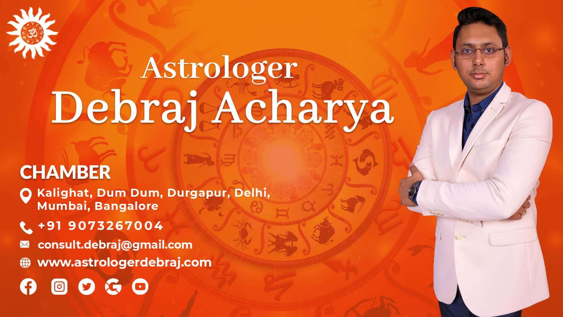 Banner of best Astrologer Debraj Acharya practice in Kolkata, India