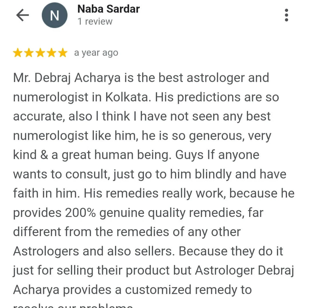 Client Feedback of Best Astrologer Debraj Acharya